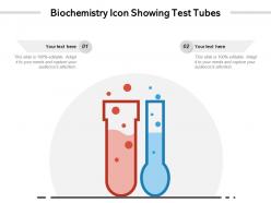 Biochemistry icon showing test tubes