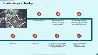 Biochips Applications Disadvantages Of Biochip Ppt Powerpoint Presentation Layouts Deck