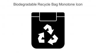 Biodegradable Recycle Bag Monotone Icon In Powerpoint Pptx Png And Editable Eps Format