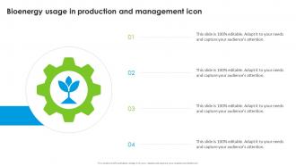 Bioenergy Usage In Production And Management Icon
