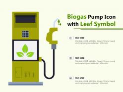 Biogas pump icon with leaf symbol