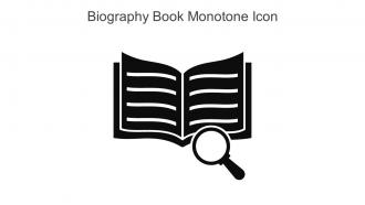 Biography Book Monotone Icon In Powerpoint Pptx Png And Editable Eps Format