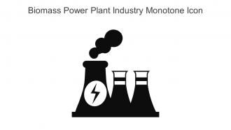 Biomass Power Plant Industry Monotone Icon In Powerpoint Pptx Png And Editable Eps Format