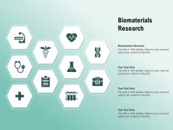 Biomaterials research ppt powerpoint presentation infographics files