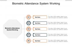 Biometric attendance system working ppt powerpoint presentationmodel brochure cpb