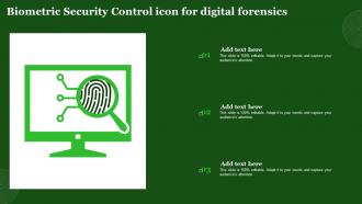 Biometric Security Control Icon For Digital Forensics