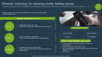 Biometric Technology For Enhancing Mobile Banking For Convenient And Secure Online Payments Fin SS