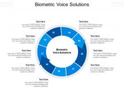 Biometric voice solutions ppt powerpoint presentation pictures designs download cpb