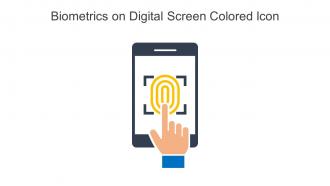 Biometrics On Digital Screen Colored Icon In Powerpoint Pptx Png And Editable Eps Format