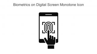 Biometrics On Digital Screen Monotone Icon In Powerpoint Pptx Png And Editable Eps Format