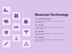 Biosensor technology ppt powerpoint presentation professional portrait