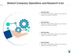 Biotech company operations and research icon