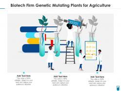 Biotech firm genetic mutating plants for agriculture