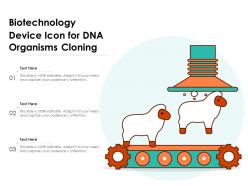 Biotechnology device icon for dna organisms cloning