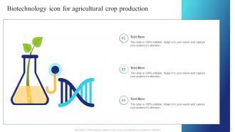Biotechnology Icon For Agricultural Crop Production