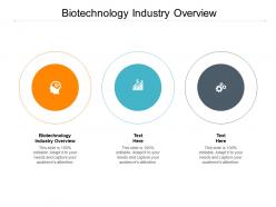 Biotechnology industry overview ppt powerpoint presentation professional icons cpb