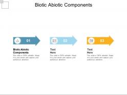 Biotic abiotic components ppt powerpoint presentation infographics skills cpb