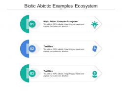 Biotic abiotic examples ecosystem ppt powerpoint presentation ideas professional cpb