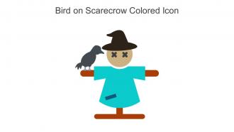 Bird On Scarecrow Colored Icon In Powerpoint Pptx Png And Editable Eps Format