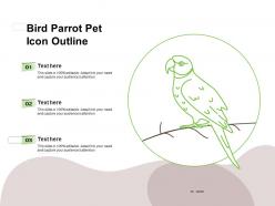 Bird parrot pet icon outline