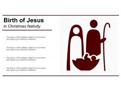 Birth of jesus in christmas nativity