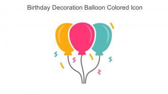 Birthday Decoration Balloon Colored Icon In Powerpoint Pptx Png And Editable Eps Format