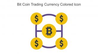 Bit Coin Trading Currency Colored Icon In Powerpoint Pptx Png And Editable Eps Format