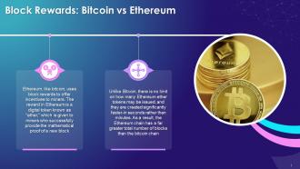 Bitcoin And Ethereum Block Rewards Training Ppt