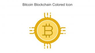 Bitcoin Blockchain Colored Icon In Powerpoint Pptx Png And Editable Eps Format