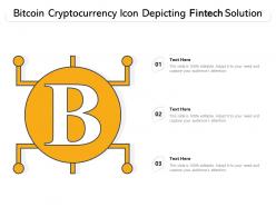 Bitcoin cryptocurrency icon depicting fintech solution