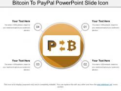 Bitcoin to paypal powerpoint slide icon