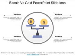 Bitcoin vs gold powerpoint slide icon