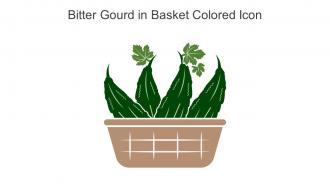 Bitter Gourd In Basket Colored Icon In Powerpoint Pptx Png And Editable Eps Format