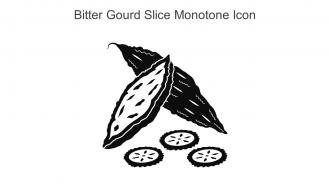Bitter Gourd Slice Monotone Icon In Powerpoint Pptx Png And Editable Eps Format