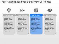 Bj four reasons you should buy from us process powerpoint template slide