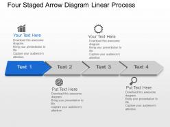 Bk Four Staged Arrow Diagram Linear Process Powerpoint Template Slide