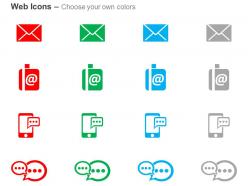 Bk mail internet mobile communication technology ppt icons graphics