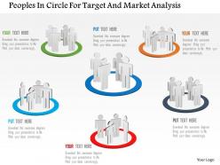 Bl peoples in circle for target and market analysis powerpoint template