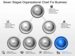 Bl seven staged organizational chart for business powerpoint template