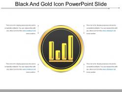Black and gold icon powerpoint slide