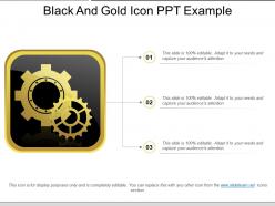 Black and gold icon ppt example