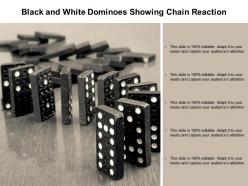 Black And White Dominoes Showing Chain Reaction