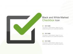 Black and white marked checkbox icon