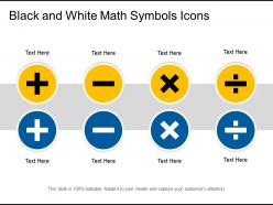Black And White Math Symbols Icons
