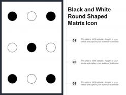 Black and white round shaped matrix icon