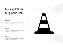 Black and white strip cone icon