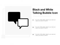 Black and white talking bubble icon