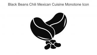 Black Beans Chili Mexican Cuisine Monotone Icon In Powerpoint Pptx Png And Editable Eps Format