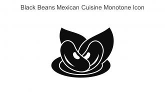 Black Beans Mexican Cuisine Monotone Icon In Powerpoint Pptx Png And Editable Eps Format