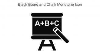 Black Board And Chalk Monotone Icon In Powerpoint Pptx Png And Editable Eps Format